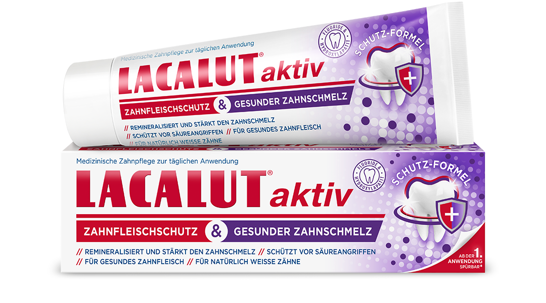 LACALUT® aktiv Zahnfleisch­schutz & Gesunder Zahnschmelz Zahncreme