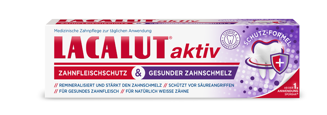 LACALUT® aktiv Zahnfleisch­schutz & Gesunder Zahnschmelz Zahncreme