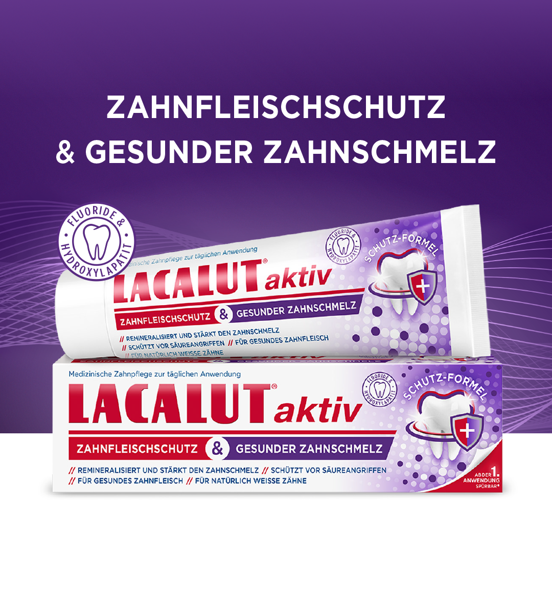 LACALUT® aktiv Zahnfleisch­schutz & Gesunder Zahnschmelz Zahncreme